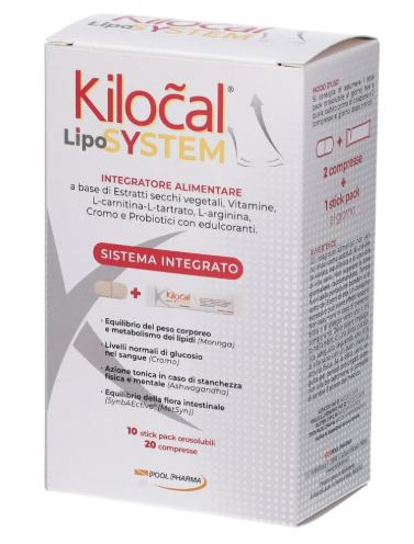 Kilocal Lypo System 20 Compresse + 10 Stick Orosolubili - Integratore per il Controllo del Peso